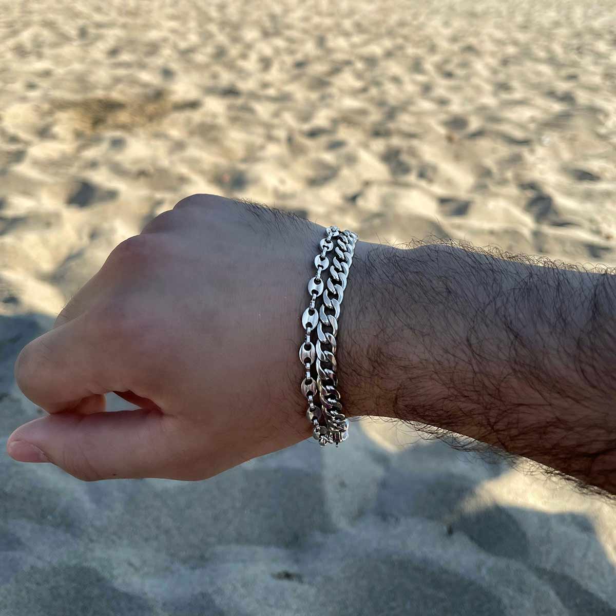 Theta Silver Bracelet 5MM Βραχιόλι από ανοξείδωτο ατσάλι 316L